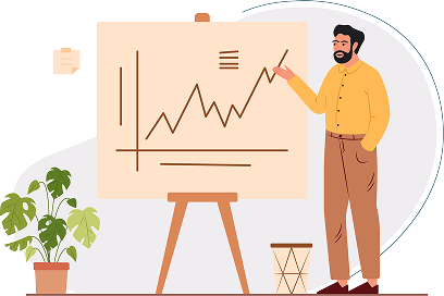 Businessman explaining strategy